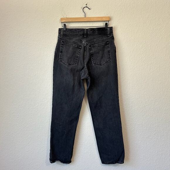 ABERCROMBIE & FITCH The 90s Straight Jeans Black Ultra High Rise - Picture 2 of 13